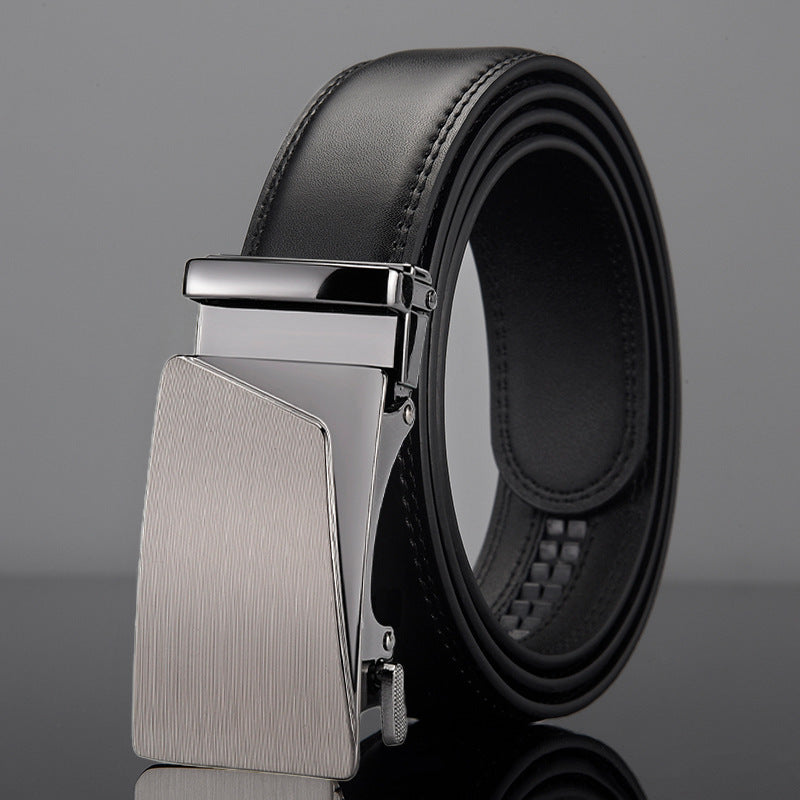 Style 1 men's Genuine Leather Automatic Buckle Business Belt
