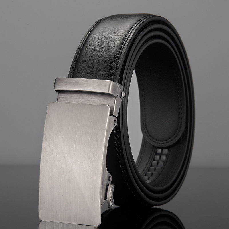 Men's Genuine Leather Automatic Buckle Business Belt