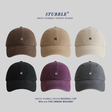 Korean Style Embroidered Wide Brim Unisex Baseball Cap