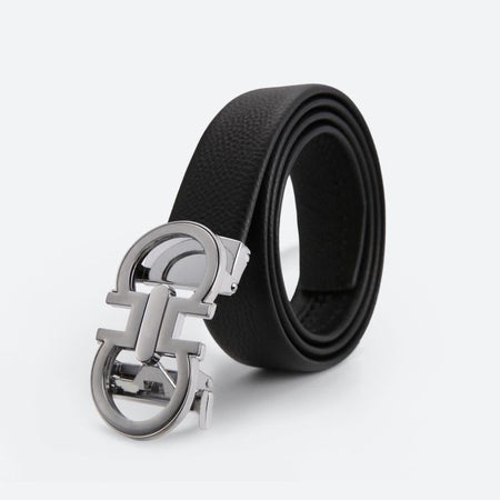 Gun Buckle Counter Gift Box Style men's First-Layer Cowhide Automatic Buckle Business Belt