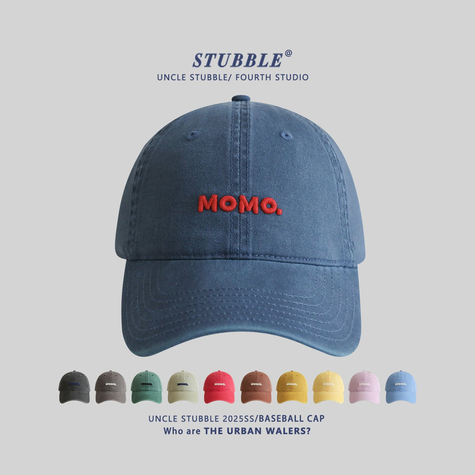 Korean Style Simple Embroidered Pure Cotton Unisex Cap