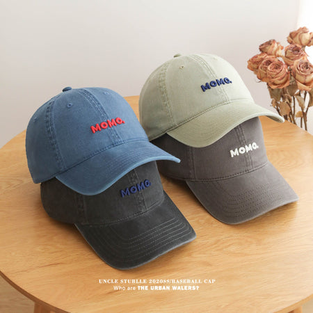 Korean Style Simple Embroidered Pure Cotton Unisex Cap