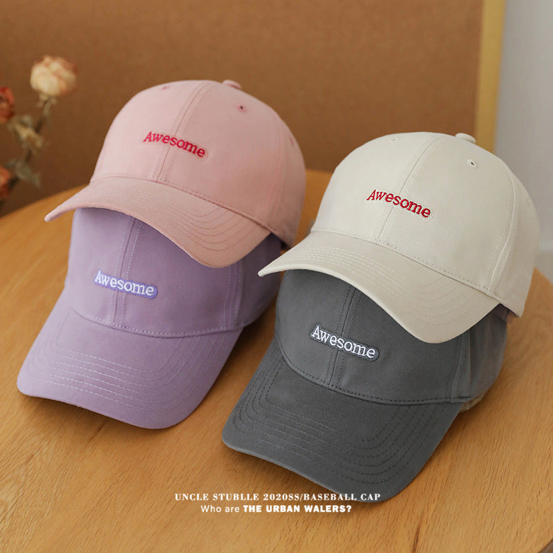 Deep Fit Wide Brim Unisex Pink Soft Top Baseball Cap