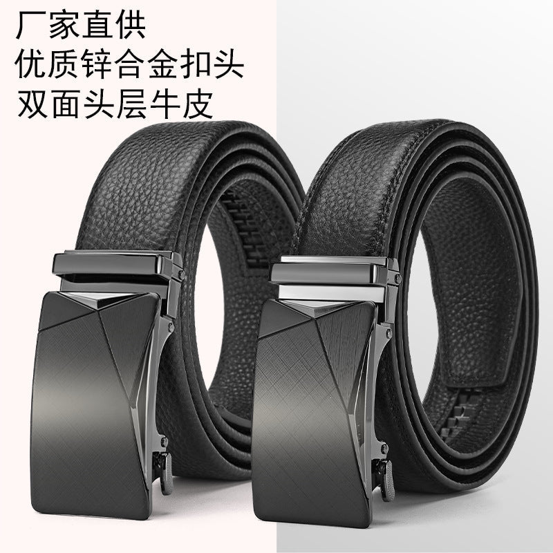 Men's First-Layer Cowhide Business Belt Flexible Durable Style