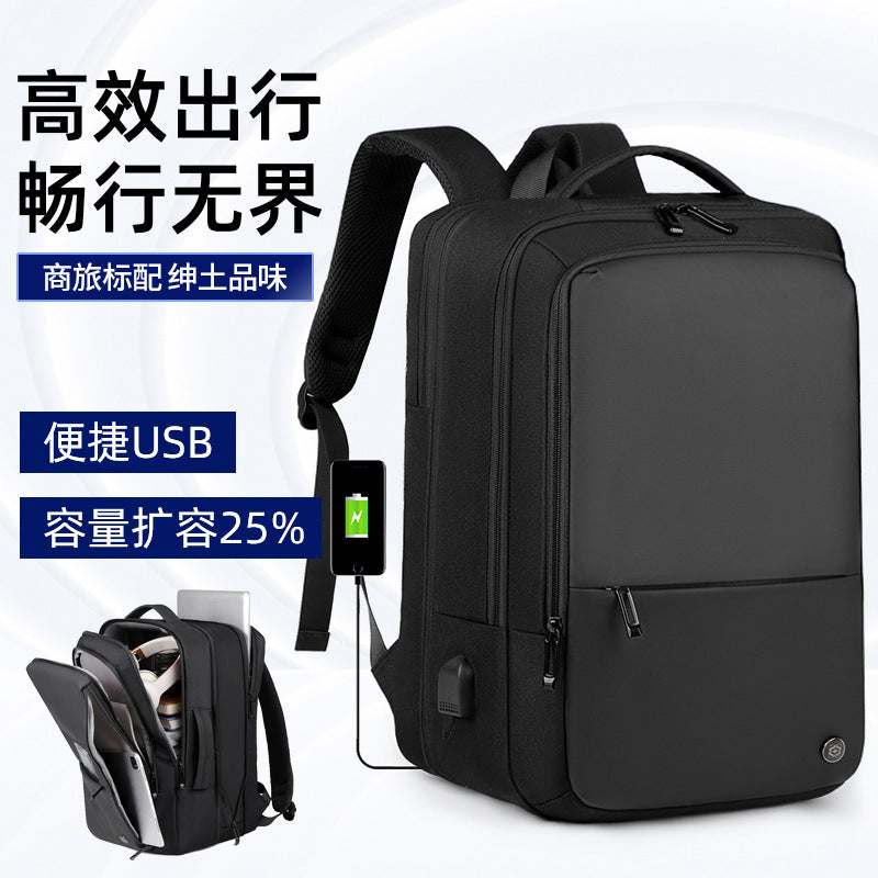 Expandable Oxford Business Laptop Backpack for 14 Inch
