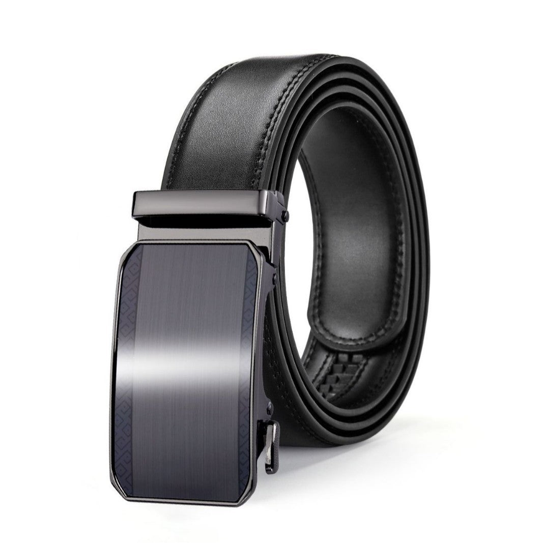 Style 1 [Discount Display] men's Cowhide Leather Automatic Buckle Business Belt