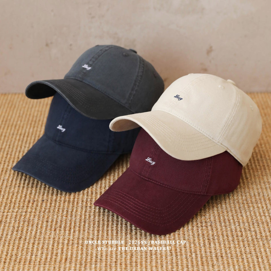 New Style Japanese Simple Wide Brim Pure Cotton Unisex Cap