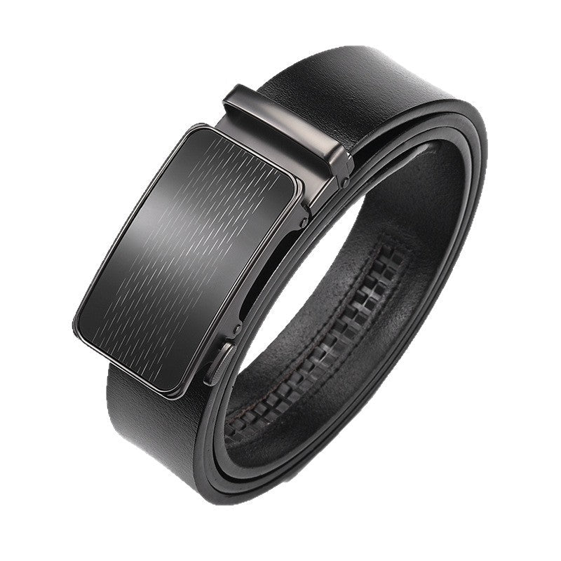 Mirror Alloy Buckle 1 men's Genuine Cowhide Automatic Buckle Business Belt