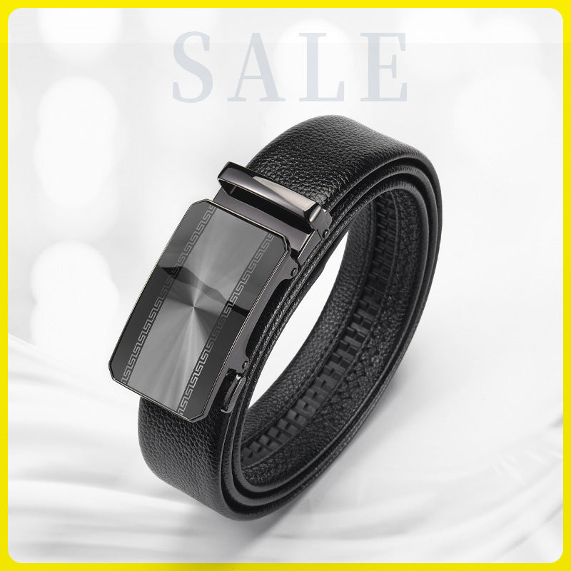 Men's Automatic Buckle Business Casual Leather Belt
