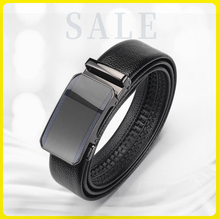 Golden Cross [Alloy Buckle] men's Automatic Buckle Business Casual Leather Belt
