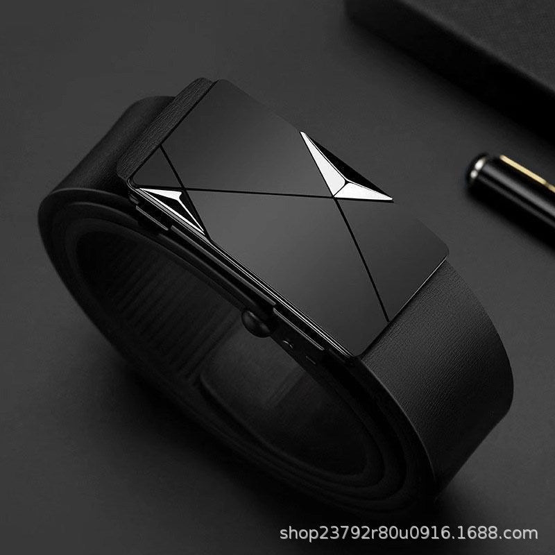 Men's Toothless Automatic Buckle Casual Leather Belt