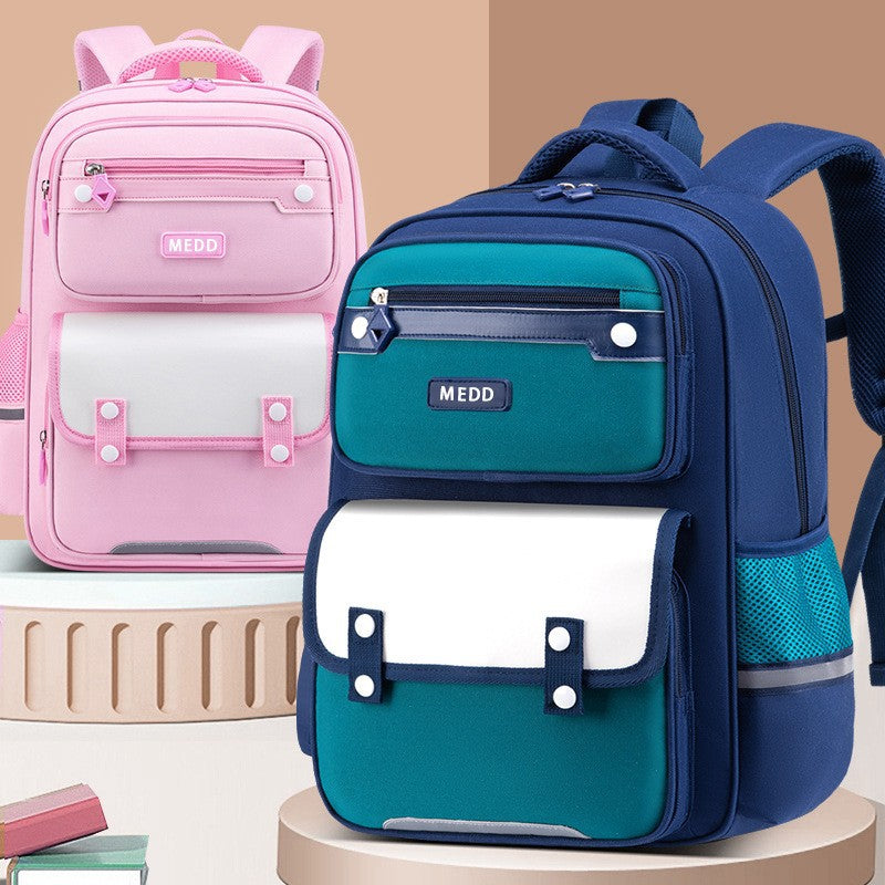 Lightweight Water-Repellent School Backpack for Grades 1–6