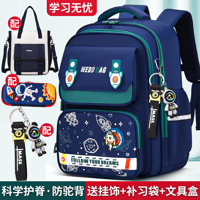 Spine Support Waterproof School Backpack for Grades 5–6