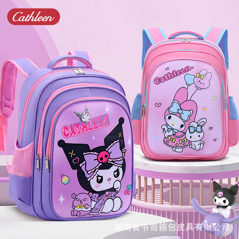Kuromi Cartoon Waterproof School Backpack for Kids Ages 3–4