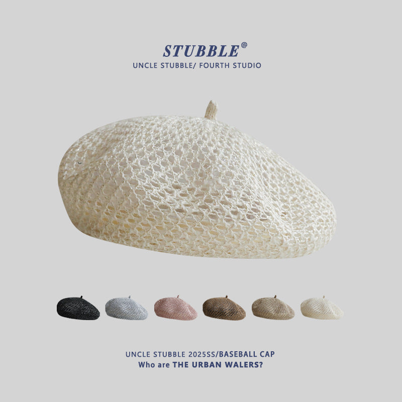 Niche Design Hollow-Out Lightweight Breathable Unisex Beret