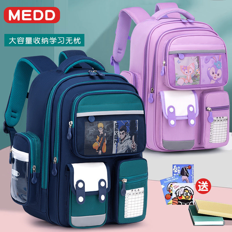 Naruto Cartoon Spine Support School Backpack for Grades 5–6