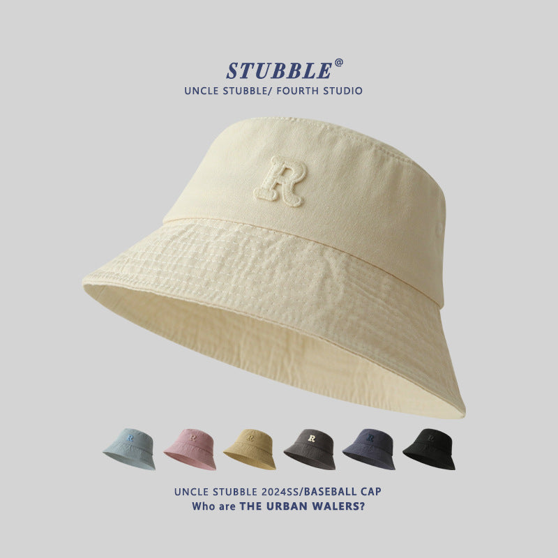 Korean Style "R" Standard Original Design Wide Brim Unisex Basin