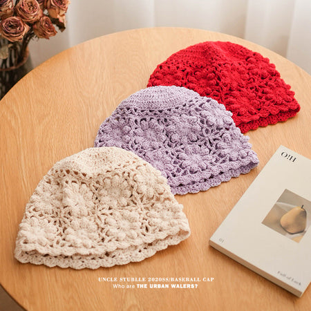 Trendy Handmade Crochet Sweet Unisex Hollow Knit Beanie