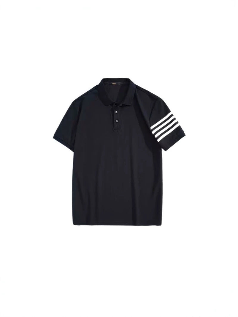 Men's Plus Size Business Casual Polo Shirt Short Sleeve
