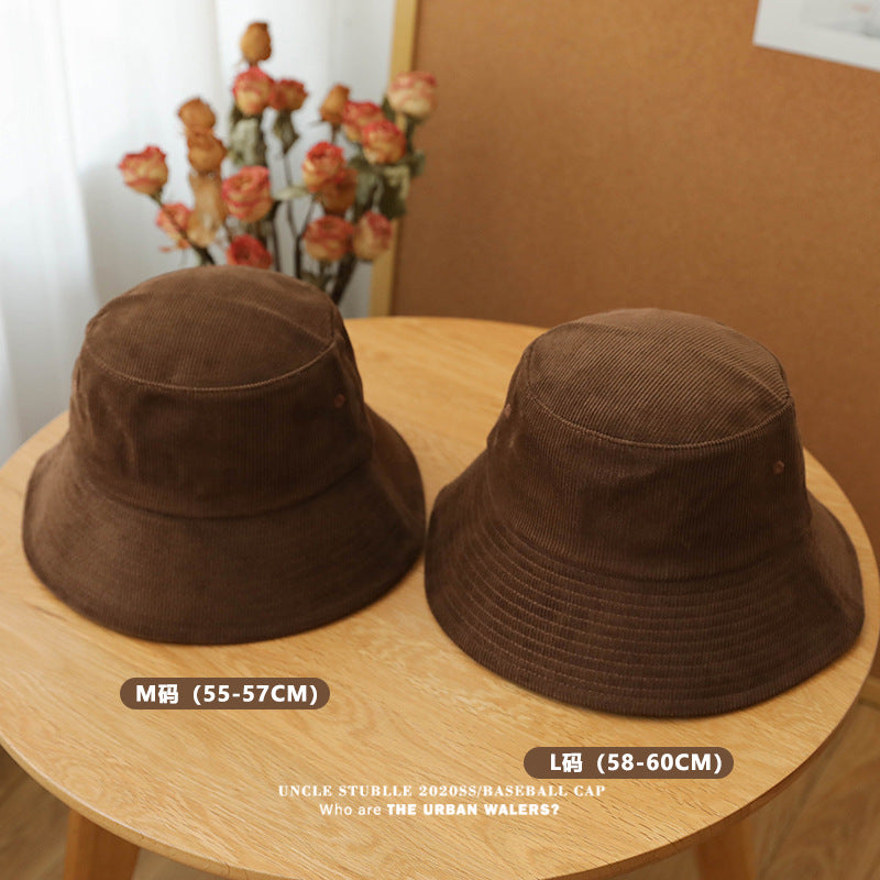 Winter Warm Corduroy Large Fit Unisex Basin Hat