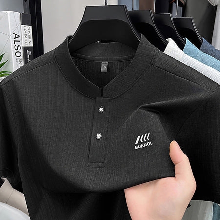 686 White men's Ice Silk Cool Stand Collar Short Sleeve T-Shirt