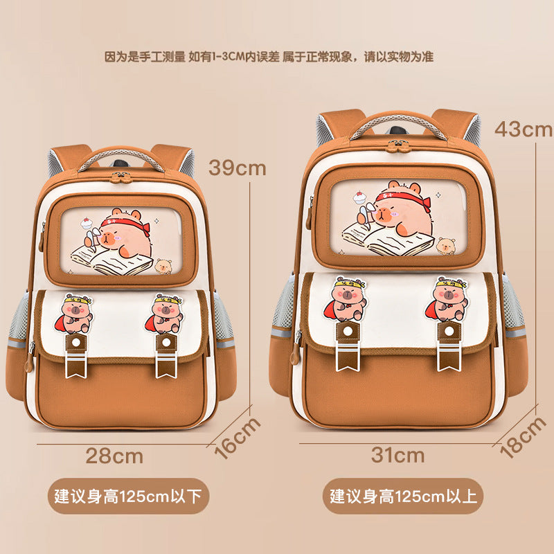 Kids Cartoon Backpack Large Capacity Lightweight School Bag