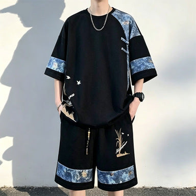 Men's Oversized Summer T-Shirt and Shorts Set Casual Wear