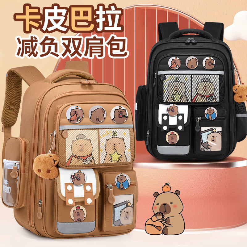 Kids Kapibala Spine Support Backpack Large Capacity School Bag