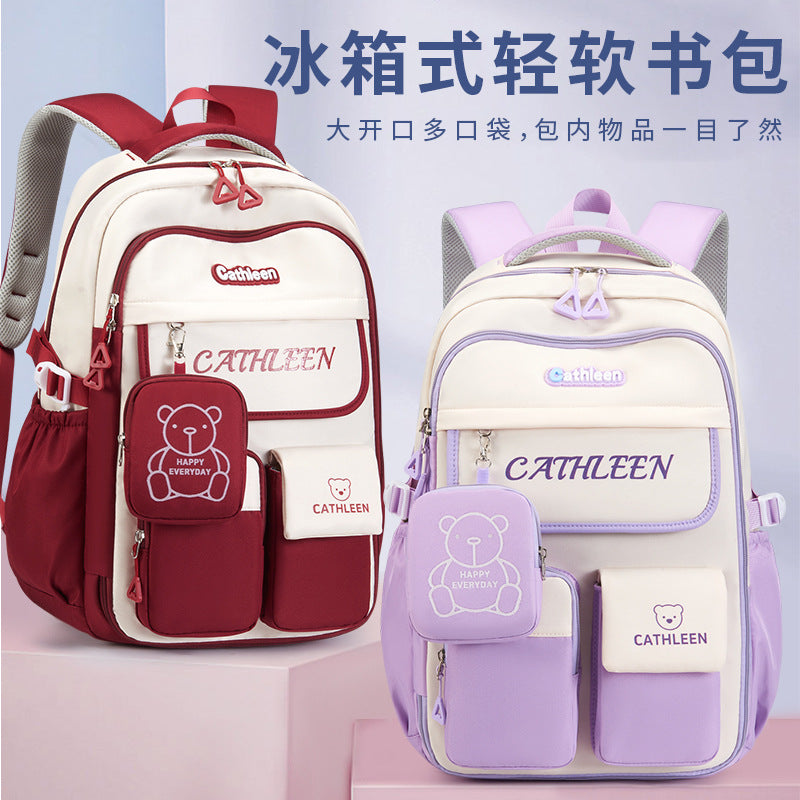 Girls Anime Style Large Capacity School Backpack Lightweight Bag