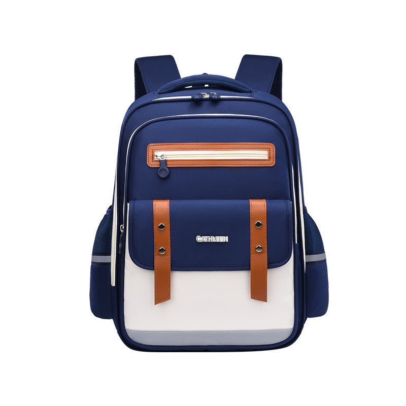 Kids British Style Spine Support School Backpack Large Capacity