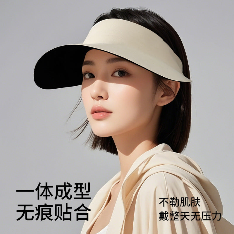Summer New Traceless Foldable Large Brim Unisex Empty Top Hat