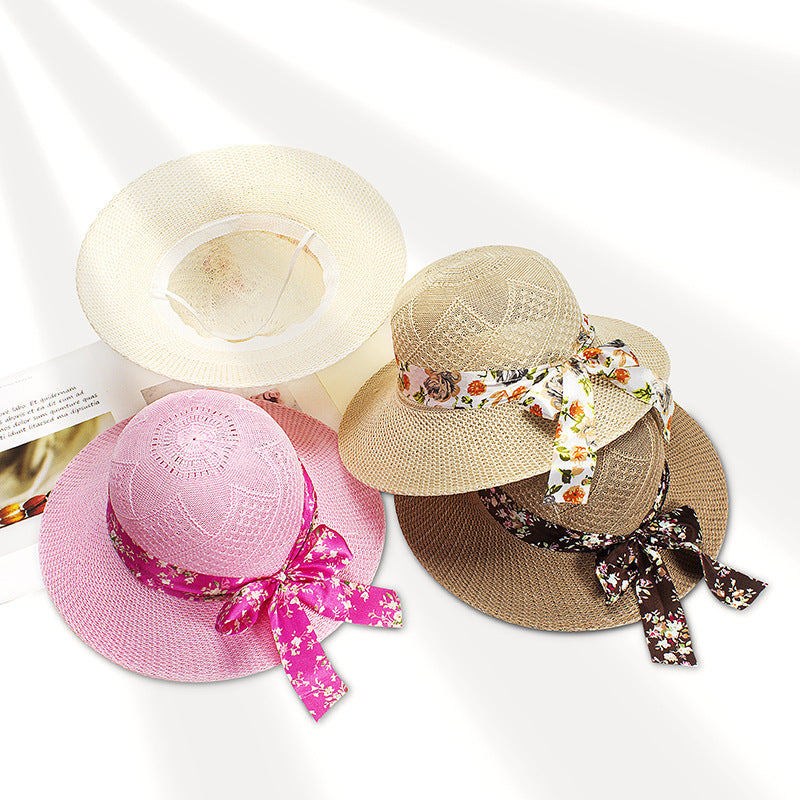 Women’s Lafite Straw Sun Hat with Wide Brim Fisherman Style - 2PC