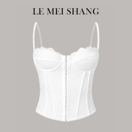 Women’s Lace Fishbone Corset Vest with Backless Design