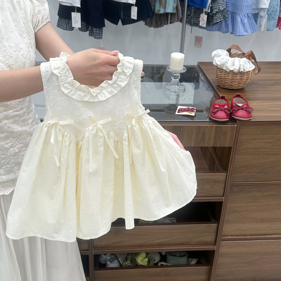 Girls French Style Cotton Princess Slip Dress