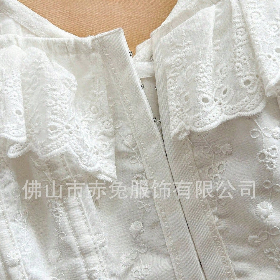 Women’s Corset Top Lace Sling Flying Sleeve Body Shaping Top