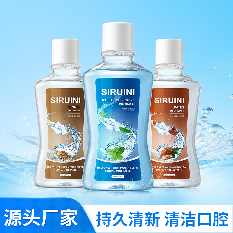 250ml Mint Mouthwash Bottle Fresh Breath Oral Cleaning Solution