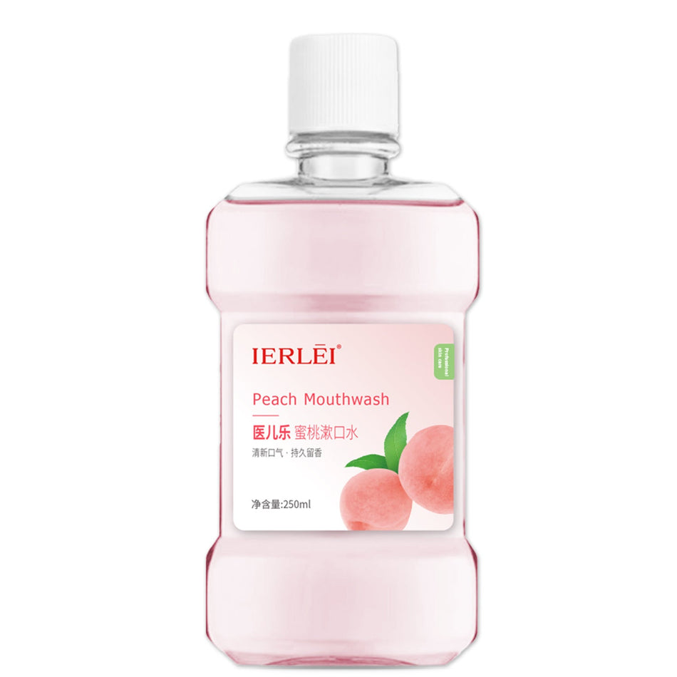 Peach Portable Oral Rinse Mouthwash Fresh Breath Stain Care Liquid Bottle