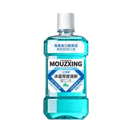 Blue Alcohol-Free Mint Essential Oil Mouthwash Family Size Fresh Care