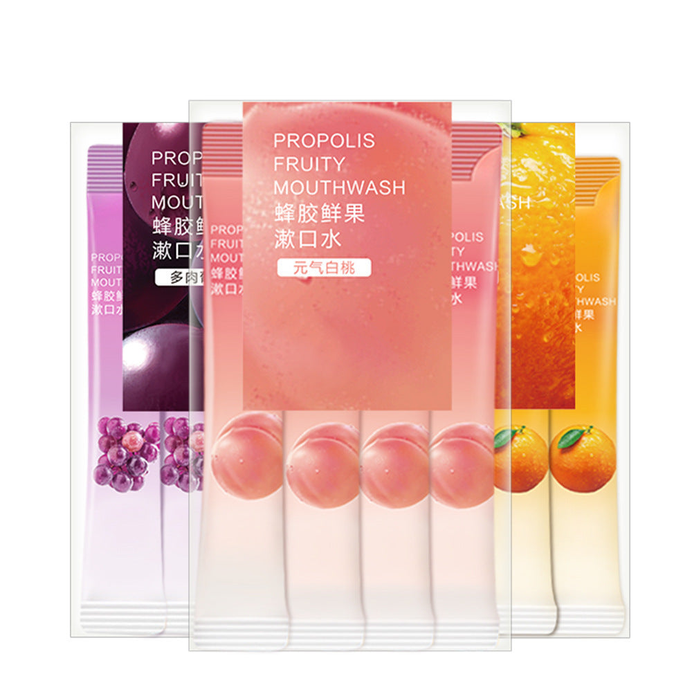 White Peach portable Peach Propolis Mouthwash Strips Fresh Breath Oral Care