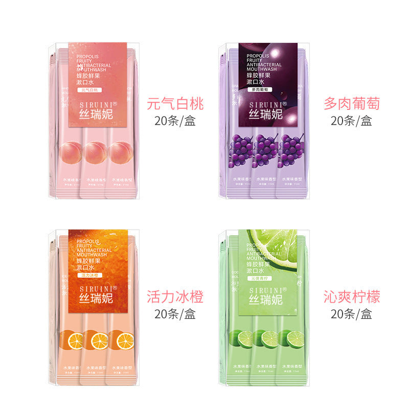 Portable Propolis Fruit Mouthwash Strips Fresh Breath Oral Care