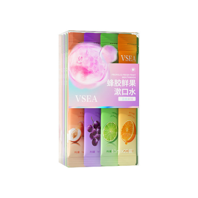 White Peach portable Disposable Mouthwash Fresh Breath Oral Care Solution