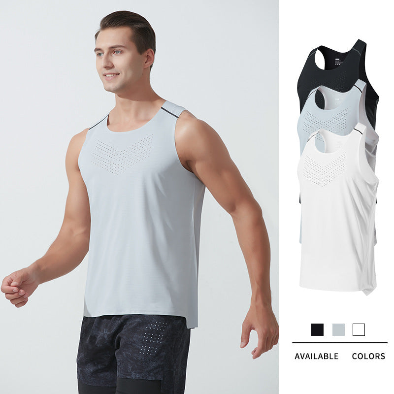 Men's Sports Vest Lightweight Quick Dry Marathon Running Top