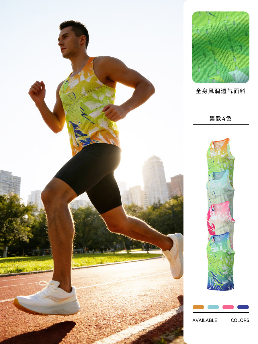 Men's Sports Vest Quick Dry Marathon Running Track Training Top