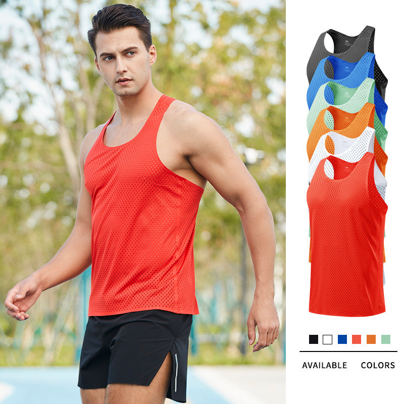 Men's Sports Vest Lightweight Mesh Quick Dry Running Training Top