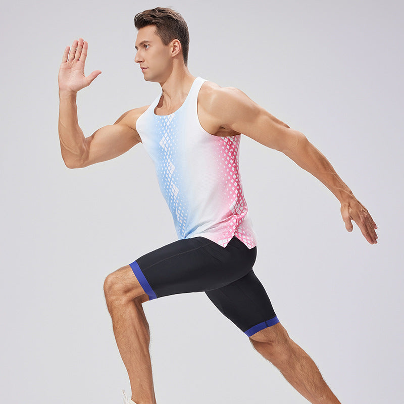 Men's Sports Vest Printed Quick Dry Running Tennis Training Top