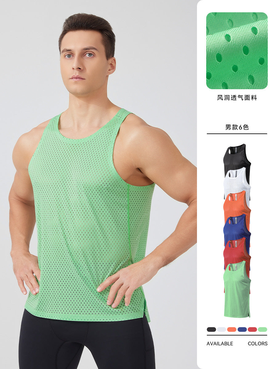 Men's Sports Vest Quick Dry Wind Tunnel Running Training Top