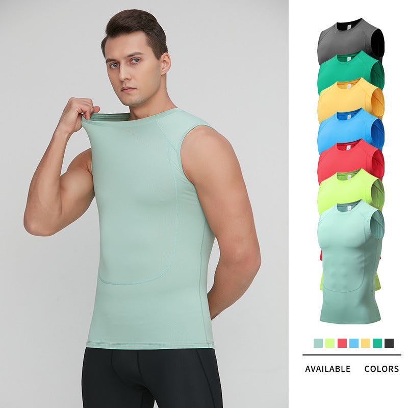 Men's Sports Vest High Elastic Quick Dry Compression Training Top
