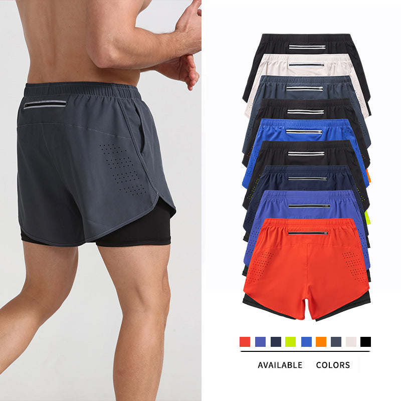 Men's Quick-Dry Marathon Running Shorts with Liner