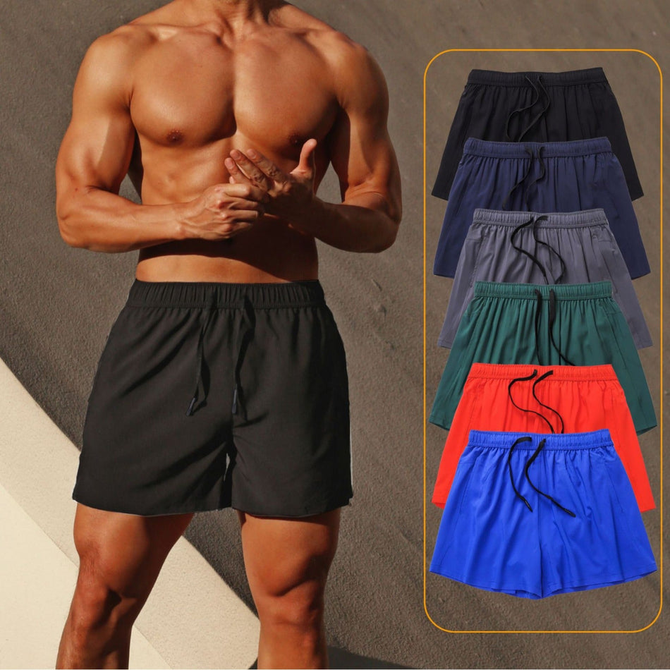 Men's Quick-Dry Double-Layer Summer Fitness Shorts