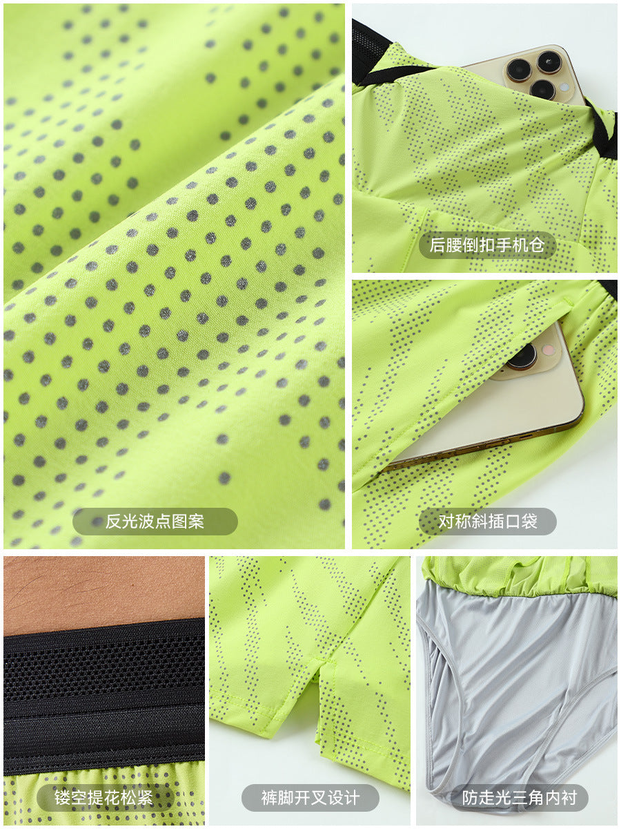Men's Quick-Dry Double-Layer Cotton Running Shorts